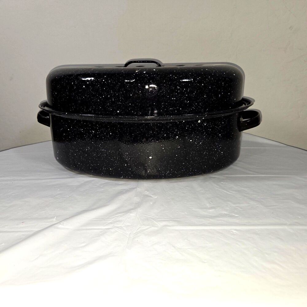 Black Speckled Roasting Pan